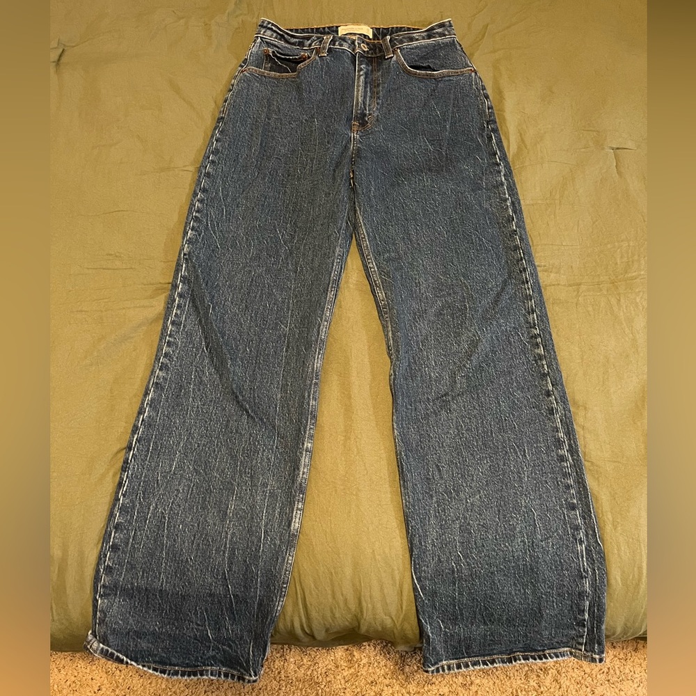 Abercrombie & Fitch 90s Relaxed Jean High Rise - Dark Wash